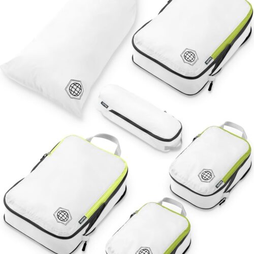 Compression Packing Cubes Set for Travel - Lightweight, Durable Clothes Organizer for Carry-On Luggage and Suitcases by TRIPPED Travel Gear