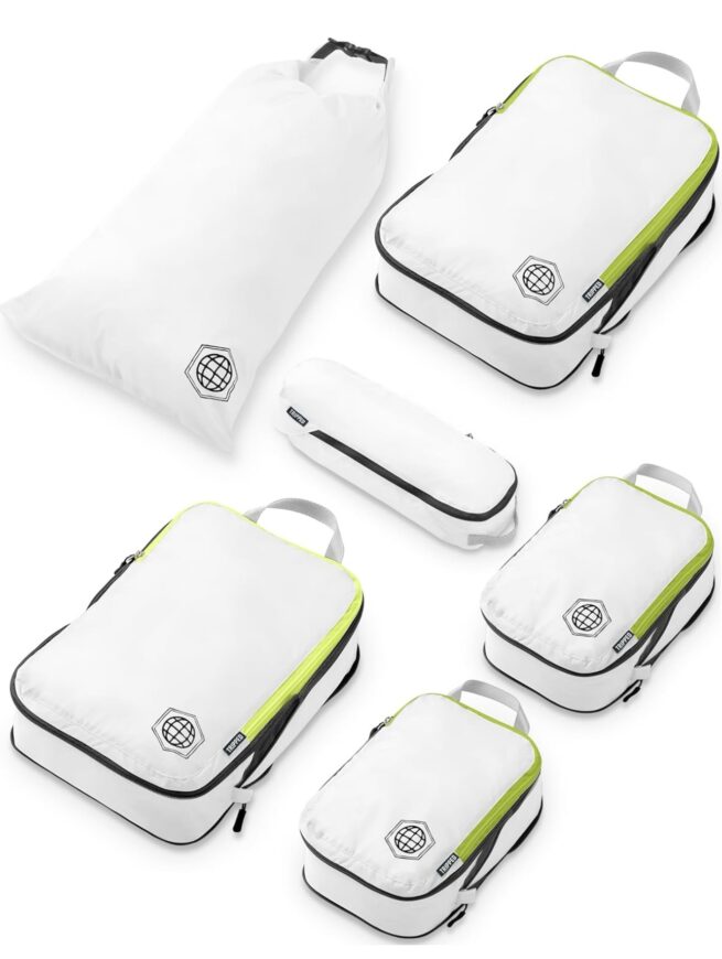 Compression Packing Cubes Set for Travel - Lightweight, Durable Clothes Organizer for Carry-On Luggage and Suitcases by TRIPPED Travel Gear
